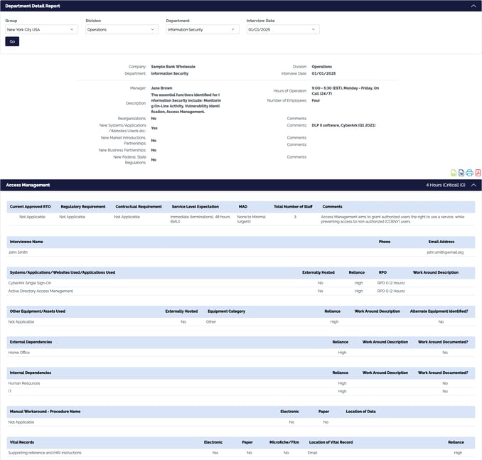 Dept Detail Report