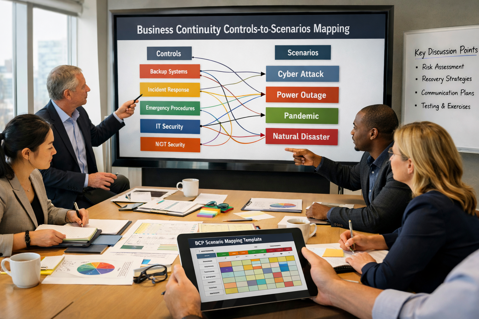 Controls-to-Scenarios Mapping: A Practical Way to Show Coverage and Gaps