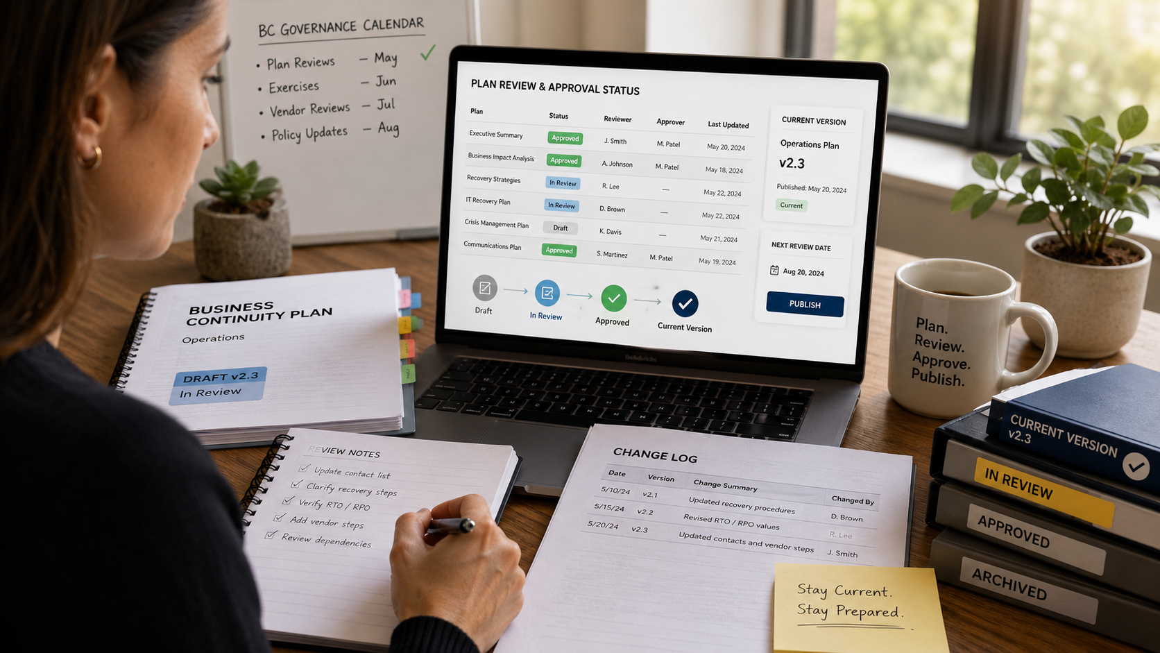 Review and Approval Workflows for BC Plans